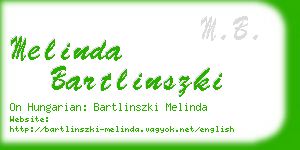 melinda bartlinszki business card